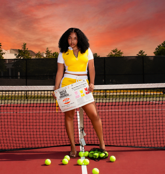 Yellow cropped two piece set